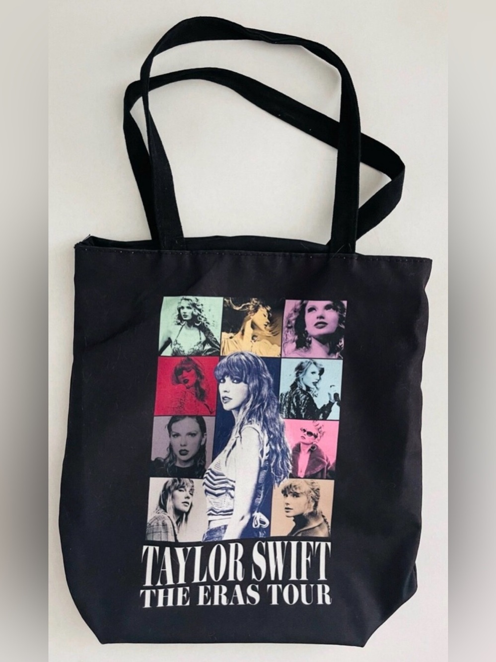 Brand New 14 inch Taylor Swift The Eras Tour black canvas tote bag